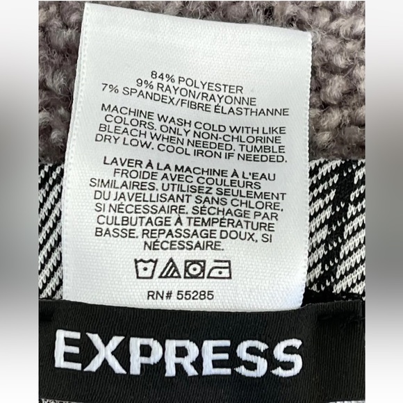 EUC Express Plaid Knit High Rise Leggings Black, White, Yellow (Women’s Size XS) - Picture 6 of 9